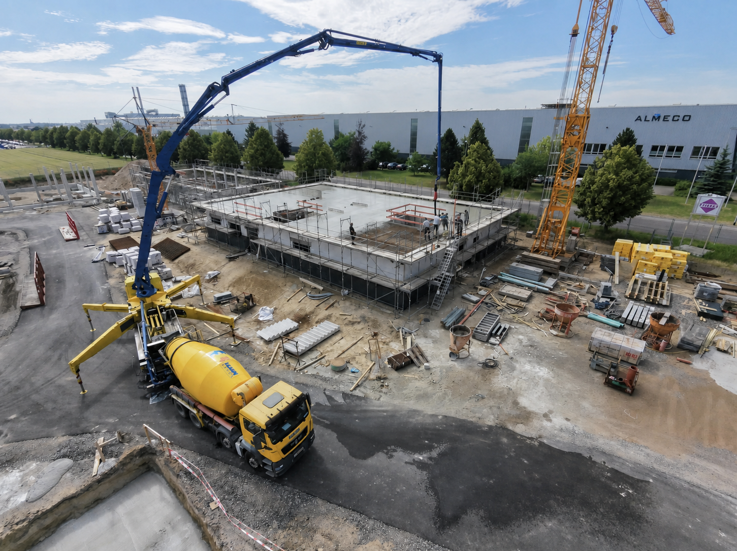 Hochbau auf einer Baustelle